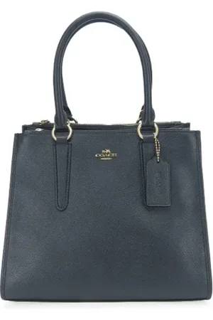 Coach Pre-owned, Dames, Blauw, ONE Size, Leer, Tweedehands leren handtassen