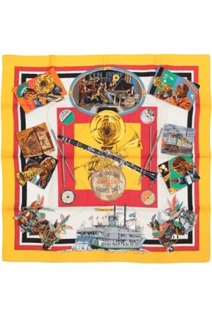 Hermès Pre-owned, Dames, Veelkleurig, ONE Size, Pre-owned Silk scarves