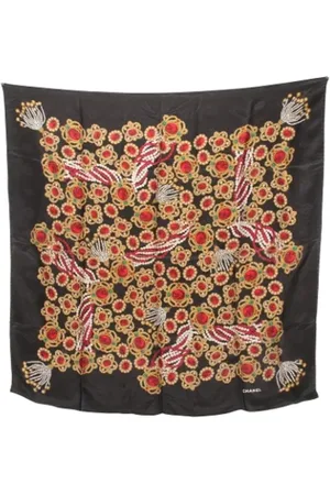 CHANEL Pre-owned, Dames, Veelkleurig, ONE Size, Pre-owned Silk scarves
