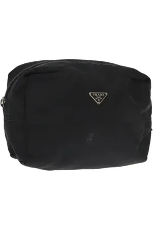 Prada Pre-owned, Dames, Zwart, ONE Size, Nylon, Pre-owned Nylon pouches
