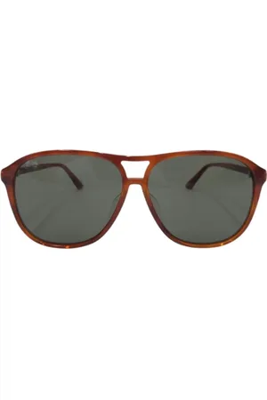 Gucci Pre-owned, Dames, Bruin, ONE Size, Pre-owned Plastic sunglasses