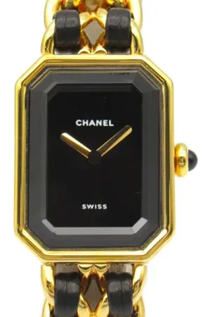 CHANEL Pre-owned, Dames, Zwart, ONE Size, Leer, Pre-owned Leather watches