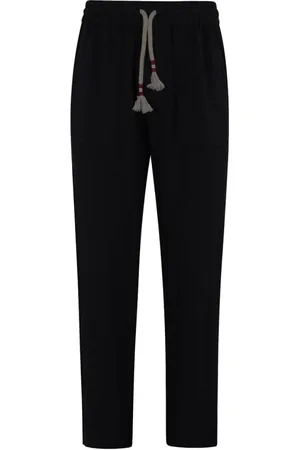MC2 SAINT BARTH Broeken, Heren, Blauw, L, Blauwe broek met trekkoord en logopatch