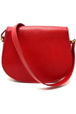 Cartier Pre-owned, Dames, Rood, ONE Size, Leer, Tweedehands leren schoudertassen