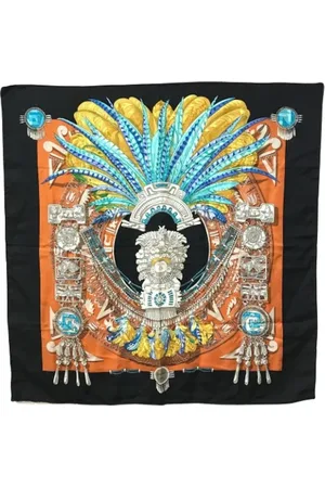 Hermès Pre-owned, Dames, Zwart, ONE Size, Pre-owned Silk scarves