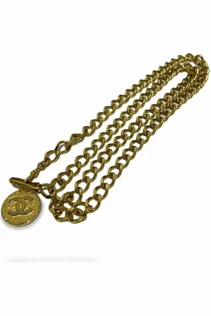 CHANEL Pre-owned, Dames, Geel, ONE Size, Pre-owned Metal belts