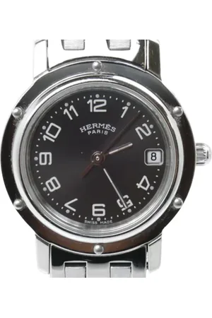 Hermès Pre-owned, Dames, Grijs, ONE Size, Pre-owned Stainless Steel watches