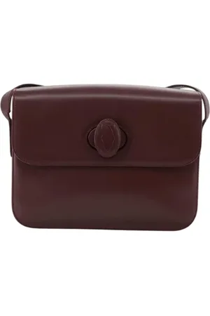 Cartier Pre-owned, Dames, Rood, ONE Size, Leer, Tweedehands leren schoudertassen