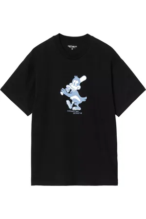 Carhartt Tops, Heren, Zwart, S, Katoen, Zwart Katoenen T-shirt Home Run