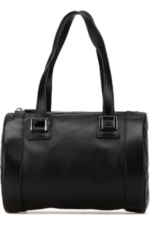 Bvlgari Pre-owned, Dames, Zwart, ONE Size, Leer, Tweedehands leren handtassen
