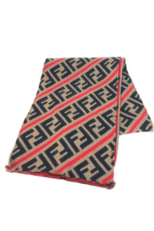 Fendi Pre-owned, Dames, Veelkleurig, ONE Size, Wol, Pre-owned Wool scarves