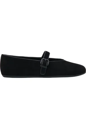 Estro Schoenen, Dames, Zwart, 38 EU, Leer, Zwarte ballerina