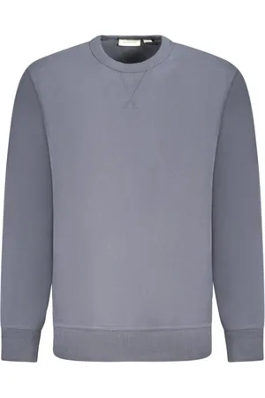 Calvin Klein Sweatshirts & Hoodies, Heren, Blauw, 2Xl, Katoen, Blauwe Katoenen Trui