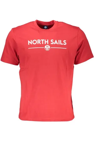 North Sails Tops, Heren, Rood, L, Katoen, Rode Katoenen Crew Neck T-Shirt
