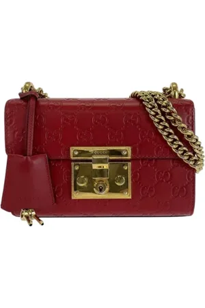Gucci Pre-owned, Dames, Rood, ONE Size, Leer, Pre-owned Leather crossbody-bags