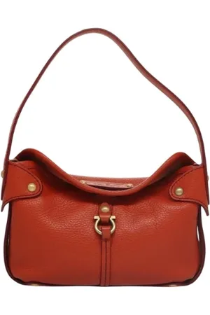 Salvatore Ferragamo Pre-owned, Dames, Oranje, ONE Size, Leer, Tweedehands leren schoudertassen