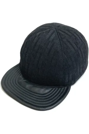 Fendi Pre-owned, Dames, Zwart, ONE Size, Pre-owned Fabric hats