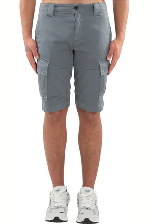 C.P. Company Korte broeken, Heren, Grijs, XL, Sateen Cargo Shorts