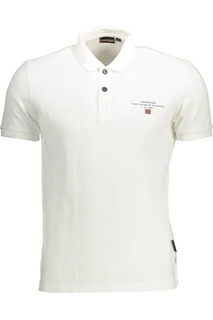 Napapijri Tops, Heren, Wit, S, Witte Polo Shirt Korte Mouwen Heren