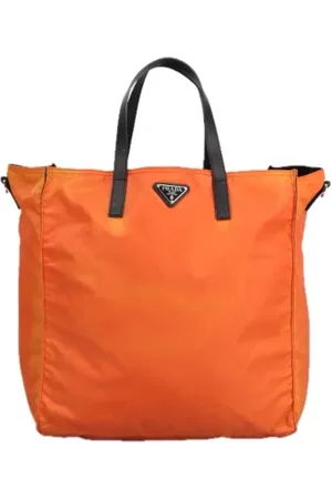 Prada Pre-owned, Dames, Oranje, ONE Size, Pre-owned Fabric totes