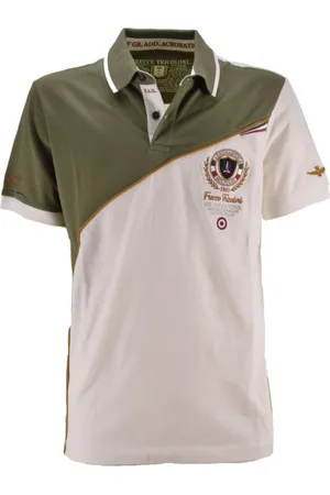 Aeronautica Militare Tops, Heren, Groen, 2Xl, Katoen, Katoenen poloshirt met korte mouwen