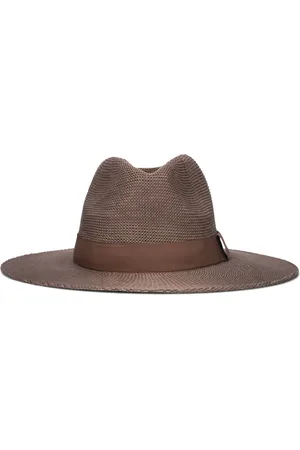 NOTRE-V Accessoires, Dames, Bruin, ONE Size, Linnen, Bruine Malvdives Hoed voor Vrouwen