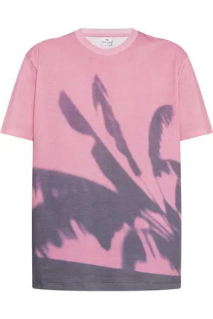 Paul Smith Tops, Dames, Roze, S, Roze Crew Neck T-shirts en Polos