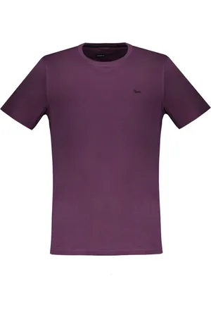 HARMONT&BLAINE Tops, Heren, Paars, S, T-Shirt Korte Mouwen Mannen Paars
