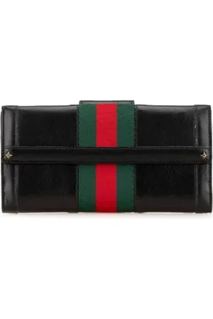 Gucci Pre-owned, Heren, Zwart, ONE Size, Leer, Tweedehands leren portemonnees