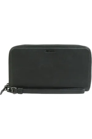 Prada Pre-owned, Dames, Zwart, ONE Size, Leer, Tweedehands leren portemonnees