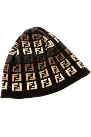 Fendi Pre-owned, Dames, Bruin, ONE Size, Wol, Pre-owned Wool hats