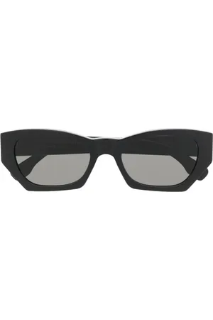 Retrosuperfuture Accessoires, unisex, Zwart, ONE Size, Zwarte Rechthoekige Zonnebril Getinte Lenzen