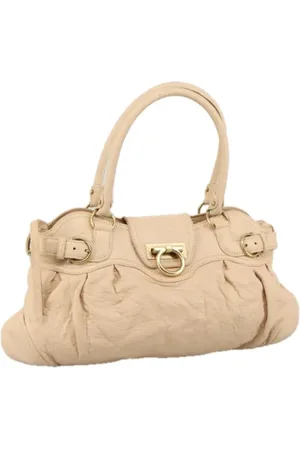 Salvatore Ferragamo Pre-owned, Dames, , ONE Size, Leer, Tweedehands leren schoudertassen