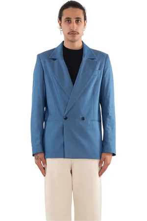COSTUMEIN Jassen, Heren, Blauw, XL, Denim, Denim Blazer in Donatien Stijl