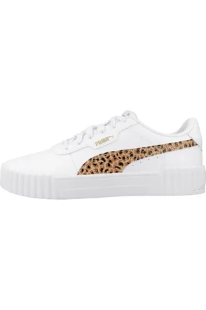 PUMA Schoenen, Dames, Wit, 35 1/2 EU, Dierenprint Sneakers voor Junioren