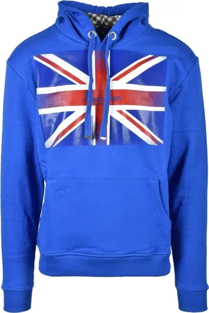 Aquascutum Sweatshirts & Hoodies, Heren, Blauw, L, Katoen, Sweatshirts Hoodies