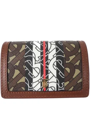 Burberry Pre-owned, Dames, Bruin, ONE Size, Leer, Pre-owned Canvas wallets