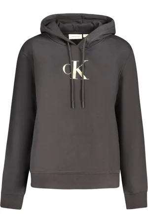 Calvin Klein Sweatshirts & Hoodies, Dames, Zwart, XS, Katoen, Katoenen Hoodie