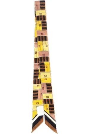 Fendi Pre-owned, Dames, Veelkleurig, ONE Size, Pre-owned Silk scarves