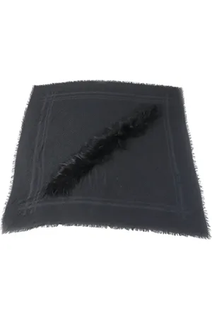 Gucci Pre-owned, Dames, Zwart, ONE Size, Wol, Pre-owned Canvas scarves