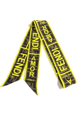 Fendi Pre-owned, Dames, Veelkleurig, ONE Size, Pre-owned Silk scarves