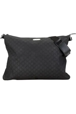 Gucci Pre-owned, Heren, Zwart, ONE Size, Leer, Tweedehands leren schoudertassen