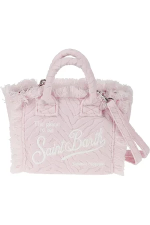 MC2 SAINT BARTH Tassen, Dames, Roze, ONE Size, Katoen, Zebra Mini Vanity Spons Tas