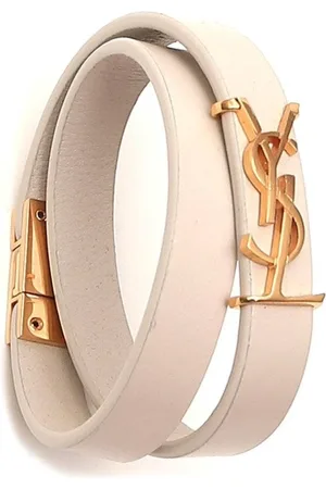 Saint Laurent Accessoires, Dames, Wit, M, Wit Bijoux YSL Armband