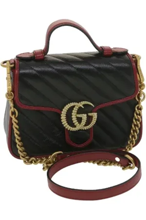 Gucci Pre-owned, Dames, Zwart, ONE Size, Leer, Tweedehands leren handtassen