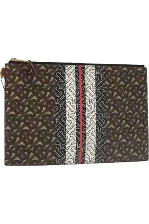 Burberry Pre-owned, Dames, Bruin, ONE Size, Leer, Pre-owned Leather clutches
