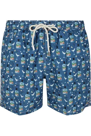 MC2 SAINT BARTH Badkleding, Heren, Blauw, L, Polyester, Fantasy Micro Zwemkleding met Licht Mesh