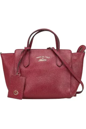 Gucci Pre-owned, Dames, Paars, ONE Size, Leer, Tweedehands leren handtassen