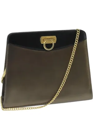 Salvatore Ferragamo Pre-owned, Dames, Bruin, ONE Size, Leer, Tweedehands leren schoudertassen