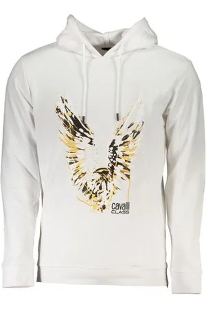 Roberto Cavalli Sweatshirts & Hoodies, Heren, Wit, S, Katoen, Hoodies